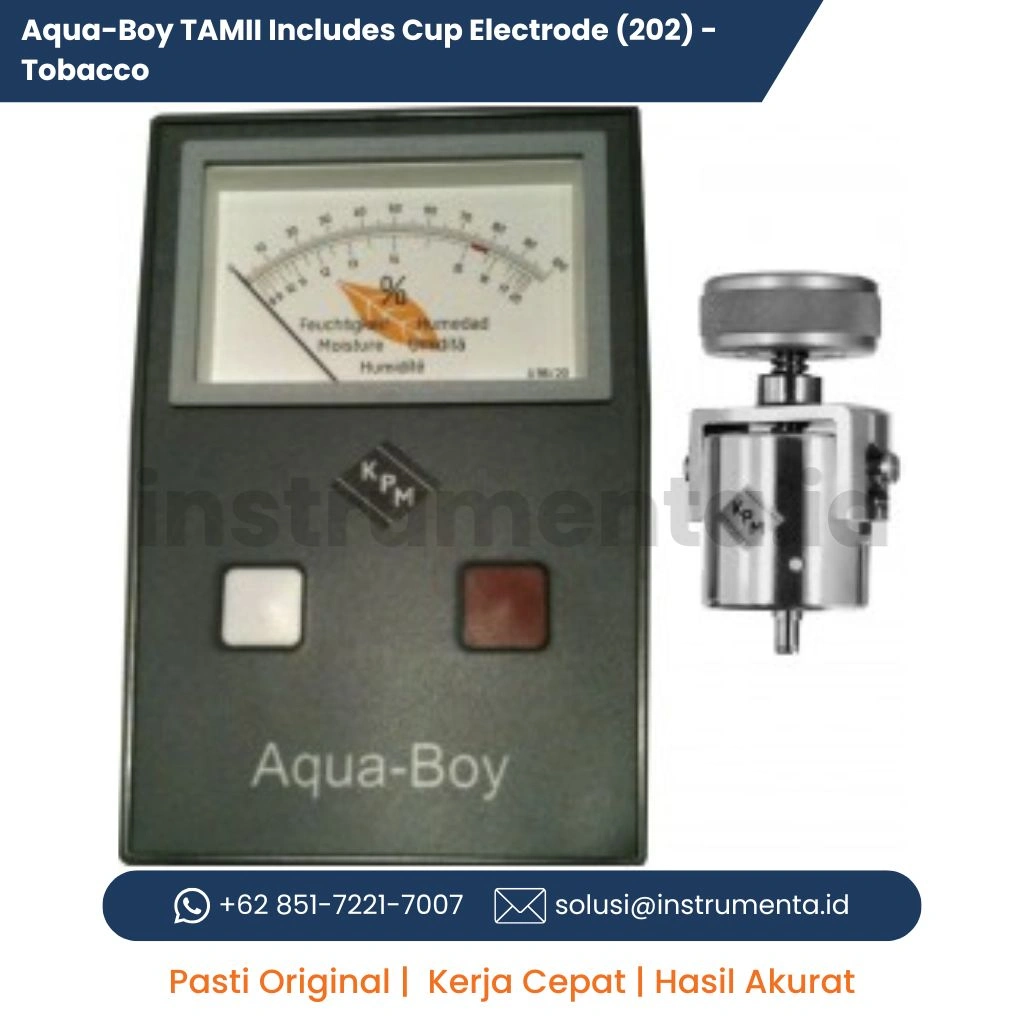 Supplier Aqua-Boy TAMII Tobacco Moisture Meter dengan Cup Electrode 202 untuk Pengukuran Kadar Air Tembakau Industri